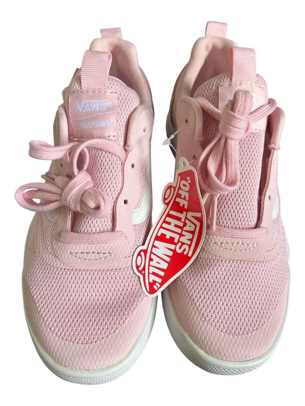 Vans Light Pink Mesh Low-Top Sneakers, Girls Size 3